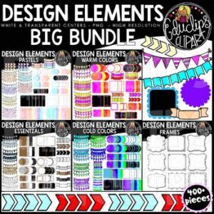 Design Elements Clip Art Big Bundle {Educlips Clipart}
