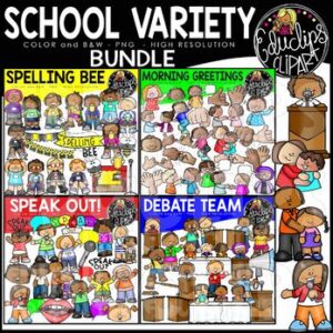 School Variety 2 Clip Art Bundle {Educlips Clipart}