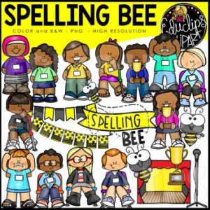 Spelling Bee Clip Art Set {Educlips Clipart}