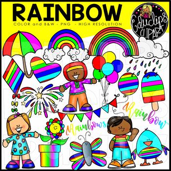 Rainbow Clip Art Set {Educlips Clipart}
