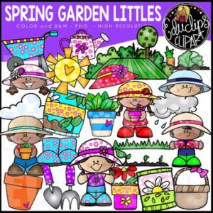 Spring Garden Littles Clip Art Set {Educlips Clipart}