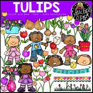 Tulips Clip Art Set {Educlips Clipart}