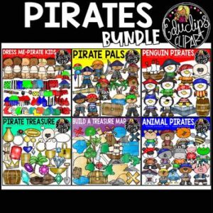 Pirates Clip Art Big Bundle {Educlips Clipart}