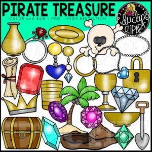 Pirate Treasure Clip Art Set {Educlips Clipart}