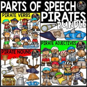 Pirates – Parts of Speech Clip Art Bundle {Educlips Clipart}