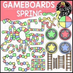 Spring Gameboard Clip Art Set {Educlips Clipart}