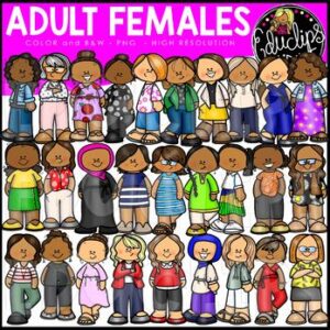 Adult Females Clip Art Set {Educlips Clipart}