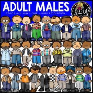 Adult Males Clip Art Set {Educlips Clipart}