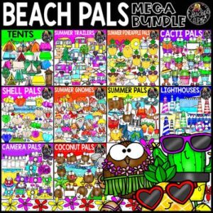 Beach Pals Clip Art Mega Bundle {Educlips Clipart}