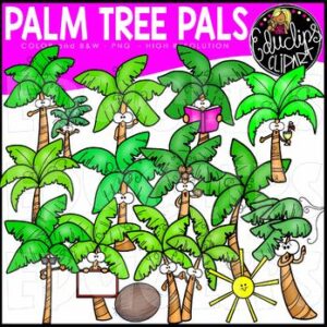 Palm Tree Pals Clip Art Set {Educlips Clipart}