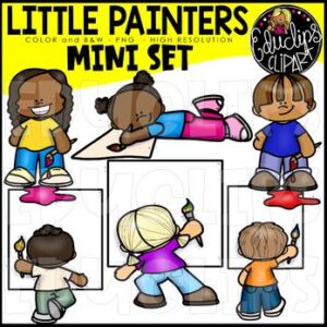 Little Painters Clip Art Mini Set {Educlips Clipart}