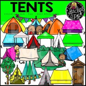 Tents Clip Art Set {Educlips Clipart}