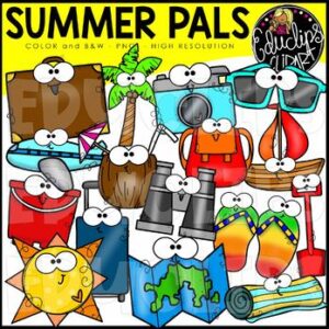 Summer Pals Clip Art Set {Educlips Clipart}