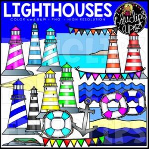 Lighthouses Clip Art Set {Educlips Clipart}