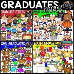 Graduates Clip Art Bundle {Educlips Clipart}