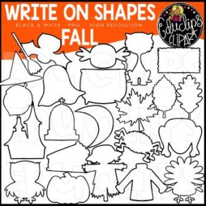Write On Picture Shape Template - Fall/Autumn Clip Art Bundle {Educlips Clipart}