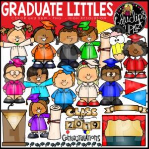 Graduate Littles Clip Art Set {Educlips Clipart}