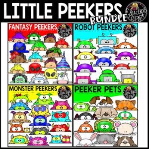 Little Peekers Clip Art Bundle {Educlips Clipart}