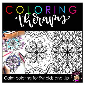 Coloring Therapy  - Coloring Pages {Educlips Resources}