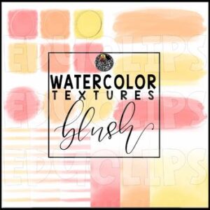 Watercolor Textures - Blush - Clipart Set {Educlips Clipart}