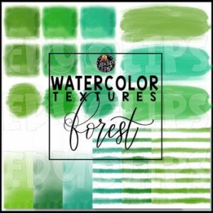 Watercolor Textures - Forest - Clipart Set {Educlips Clipart}