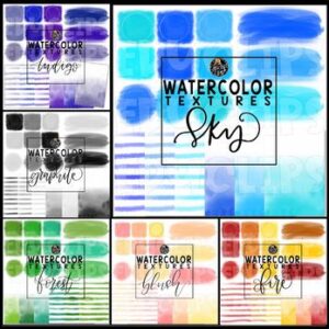 Watercolor Textures Clipart Collection {Educlips Clipart}