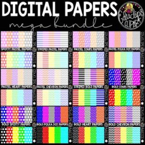 Educlips Basics ~ Digital Papers Clip Art Bundle {Educlips Clipart}