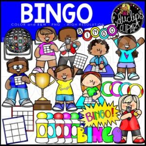 Bingo Clip Art Set {Educlips Clipart}