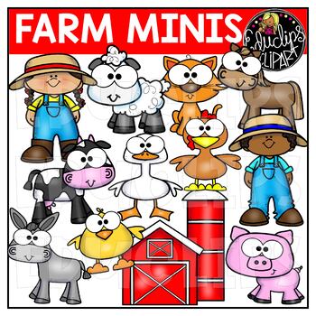 Farm Minis Clip Art Set {Educlips Clipart}