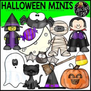 Halloween Minis Clip Art Set {Educlips Clipart}