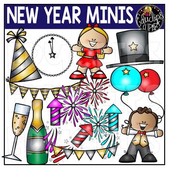 New Year Minis Clip Art Set {Educlips Clipart}
