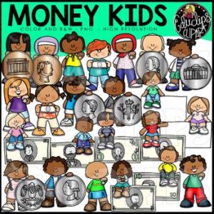 Money Kids Clip Art Set {Educlips Clipart}