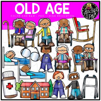 Old Age Clip Art Set {Educlips Clipart}