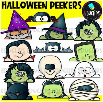 Halloween Peekers Clip Art Set {Educlips Clipart}