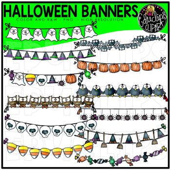 Halloween Banners Clip Art Set {Educlips Clipart}