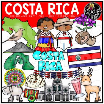 Costa Rica Clip Art Set {Educlips Clipart}