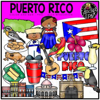 Puerto Rico Clip Art Set {Educlips Clipart}