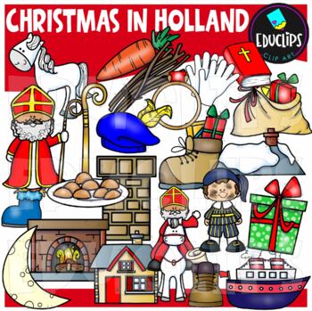 Christmas In Holland Clip Art Set {Educlips Clipart}