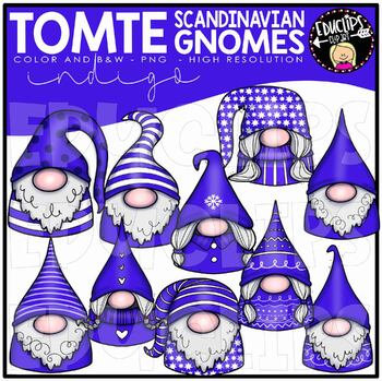 Tomte  - Mini Scandinavian Gnomes Clip Art Set  - INDIGO {Educlips Clipart}