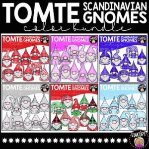 Tomte  - Mini Scandinavian Gnomes Clip Art Bundle {Educlips Clipart}