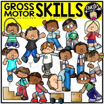 Gross Motor Skills Clip Art Set {Educlips Clipart}