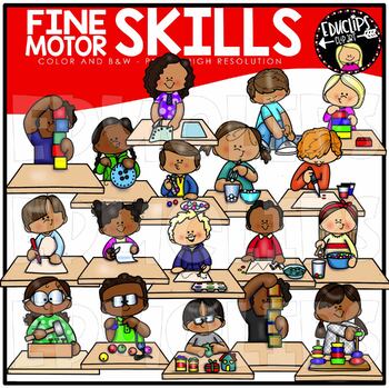 Fine Motor Skills Clip Art Set {Educlips Clipart}
