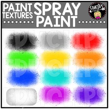 Paint textures - Spray Paint - Clip Art Set {Educlips Clipart}