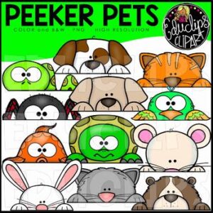 Peeker Pets Clip Art set {Educlips Clipart}