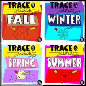 Trace & Color -  Seasons Bundle {Educlips Resources}