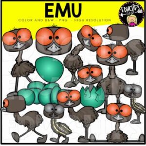 Emu Clip Art Set {Educlips Clipart}