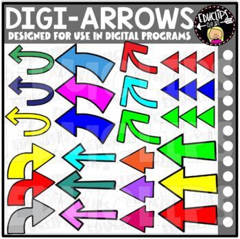 DIGI Arrows - Movable Images Clip Art Set {Educlips Clipart}