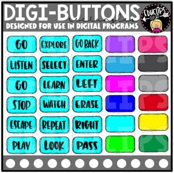 DIGI Buttons - Movable Images Clip Art Set {Educlips Clipart}