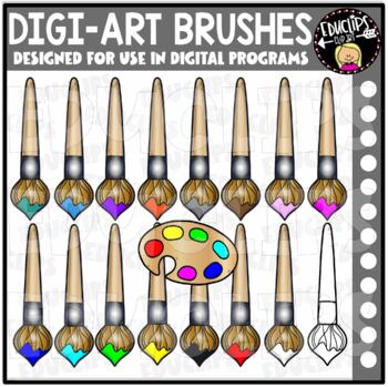 DIGI Art Brushes - Movable Images Clip Art Set {Educlips Clipart}
