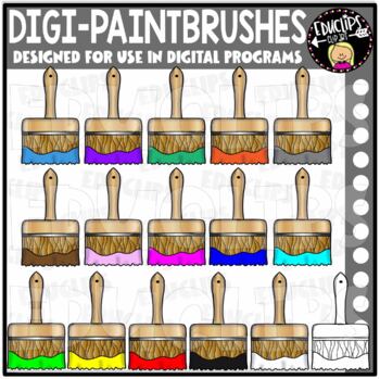 DIGI Paintbrushes - Movable Images Clip Art Set {Educlips Clipart}